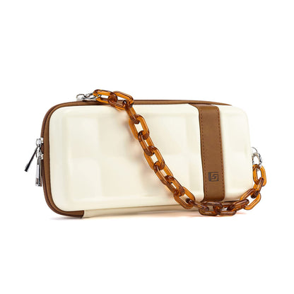 GeekShare Nintendo Switch/Oled 対応ケース（ホワイト＆ブラウン）