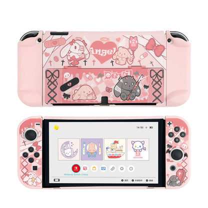 GeekShare Nintendo Switch/Oled 対応カバー ( ゴシック・ウサギ)