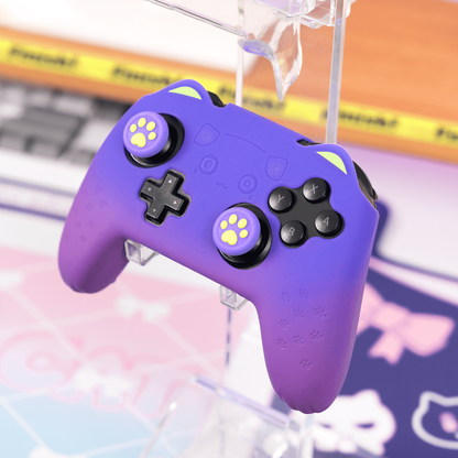 GeekShare NS Proコントローラーカバー(パープルとブルー猫耳)