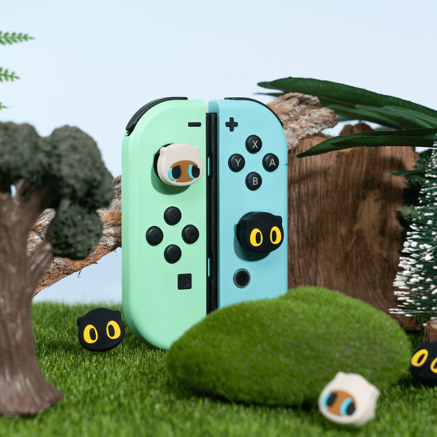 GeekShare アナログスティックカバー(カップル猫)