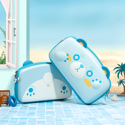 GeekShare Nintendo Switch/Oled 対応ケース（ブルーかわいい熊君）