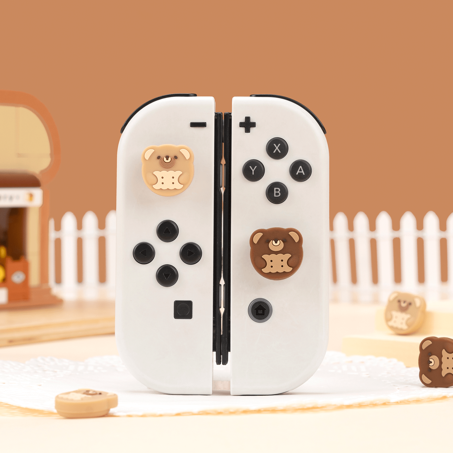 GeekShare アナログスティックカバー (くまクッキー)