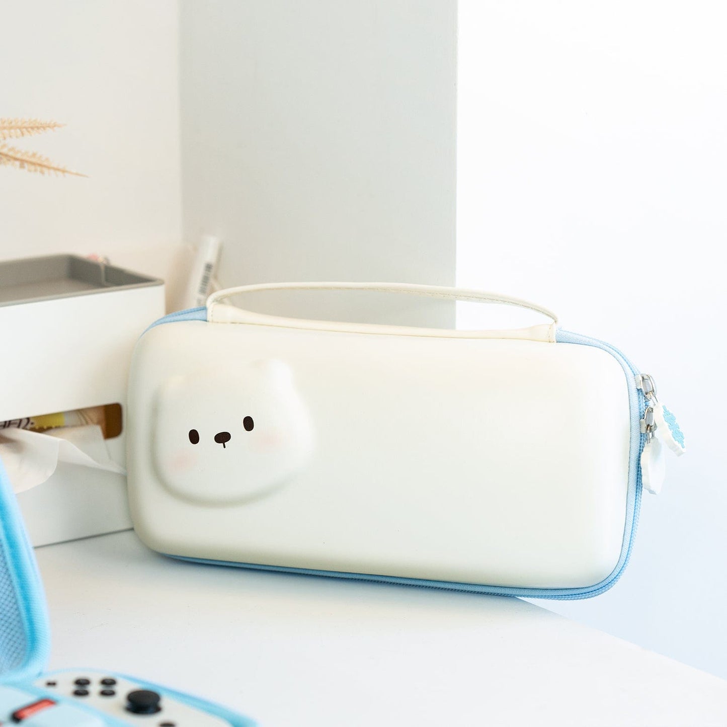 GeekShare Nintendo Switch/Oled 対応ケース（ホワイト熊君）