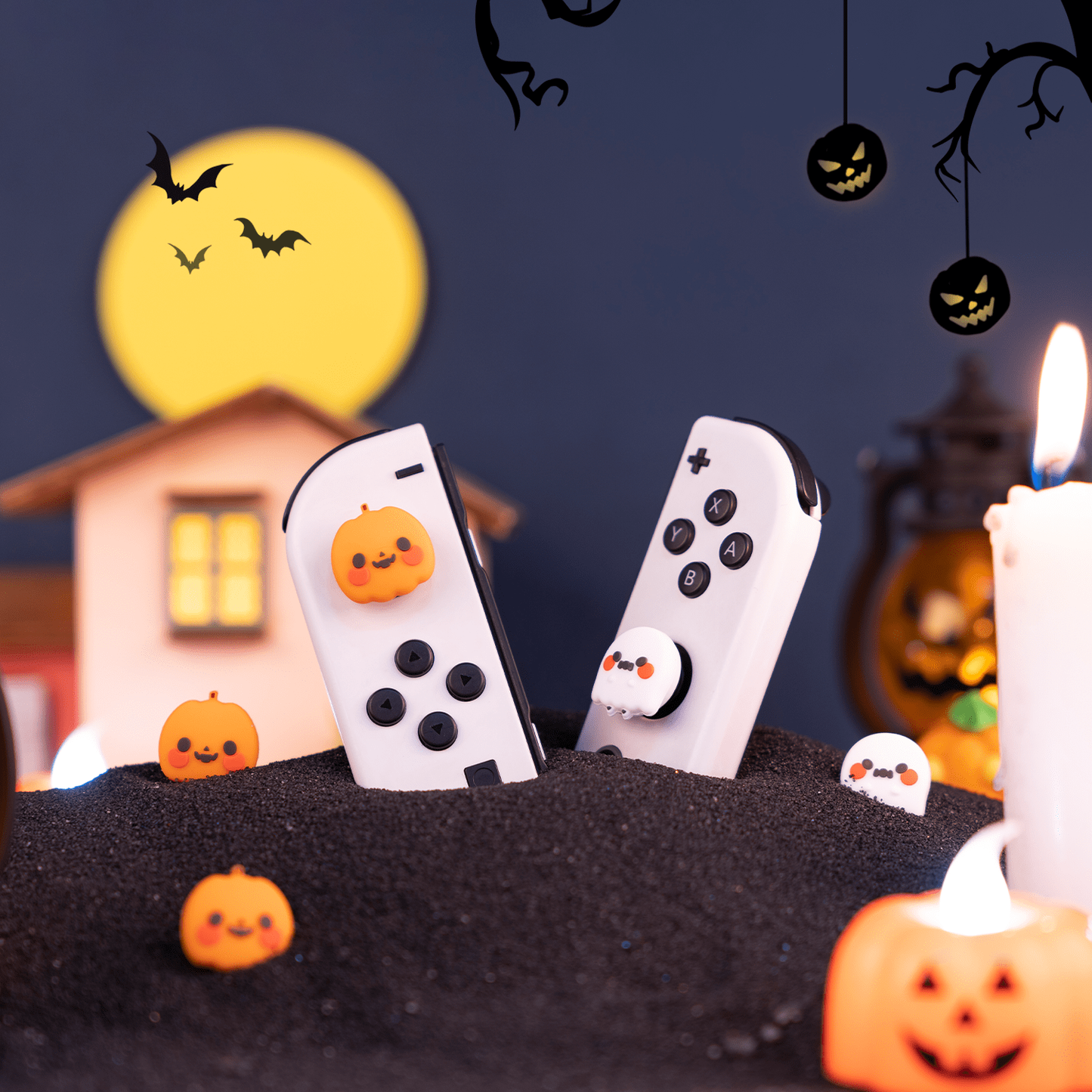 GeekShare アナログスティックカバー（カボチャと鬼）