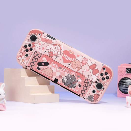 GeekShare Nintendo Switch/Oled 対応カバー ( ゴシック・ウサギ)