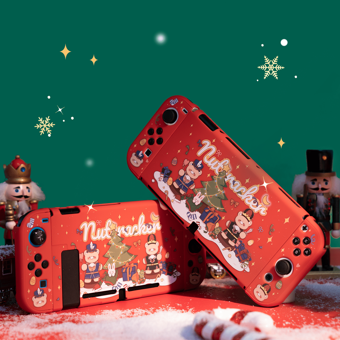 GeekShare Nintendo Switch/Oled 対応カバー(クリスマスベア)