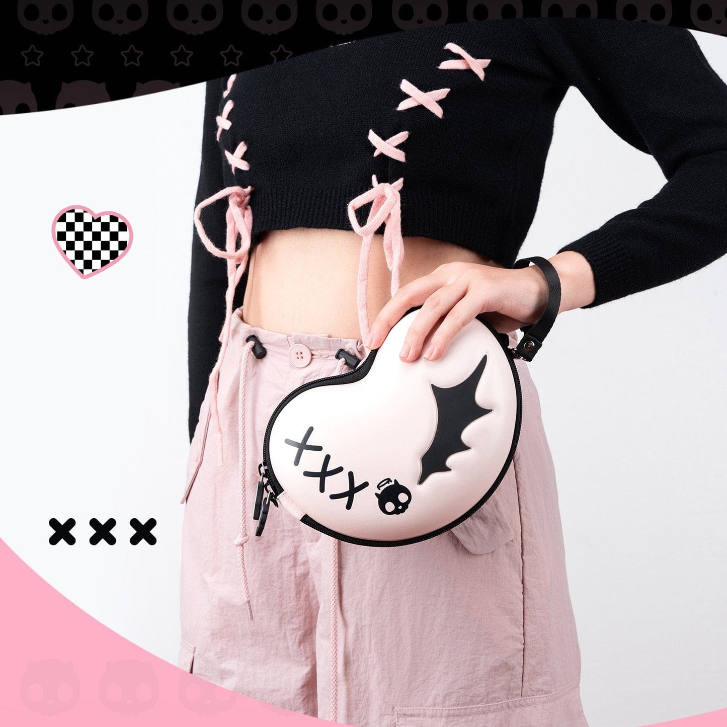 GeekShare Pink Skull Controller Carrying Bag