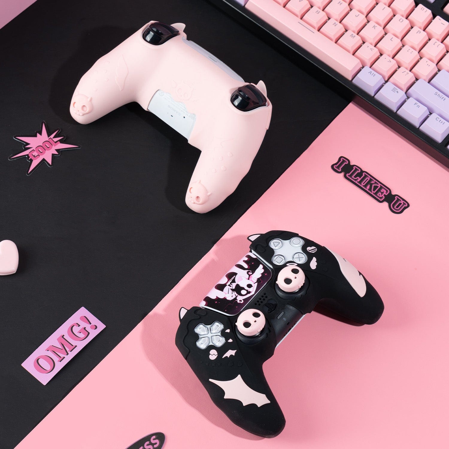 GeekShare Pink Skull PS5 Skin