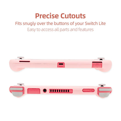 GeekShare Ergonomic Protective Case for Switch Lite GeekShare Ergonomic Protective Grip Cover for Nintendo Switch Lite --Sakura Pink