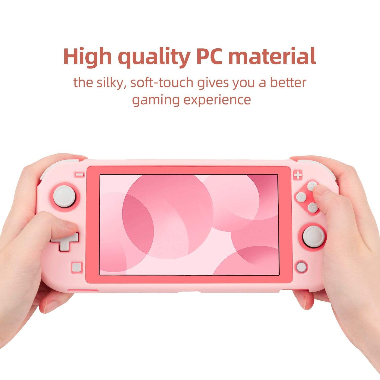 GeekShare Ergonomic Protective Case for Switch Lite GeekShare Ergonomic Protective Grip Cover for Nintendo Switch Lite --Sakura Pink
