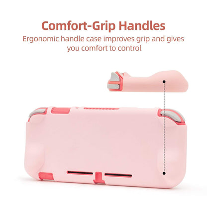GeekShare Ergonomic Protective Case for Switch Lite GeekShare Ergonomic Protective Grip Cover for Nintendo Switch Lite --Sakura Pink