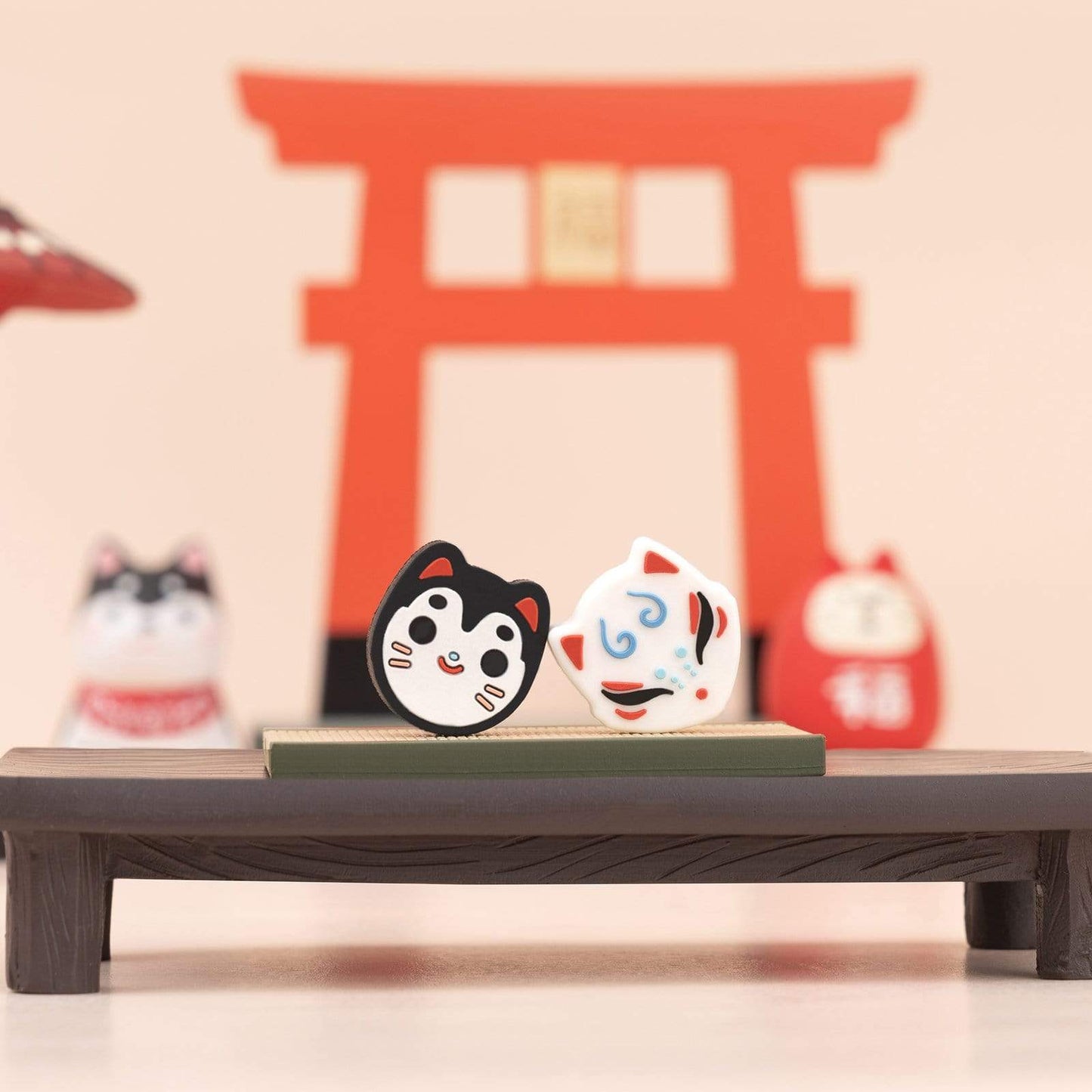 GeekShare  Animal Theme Thumb Grip Caps-Fox & Cat