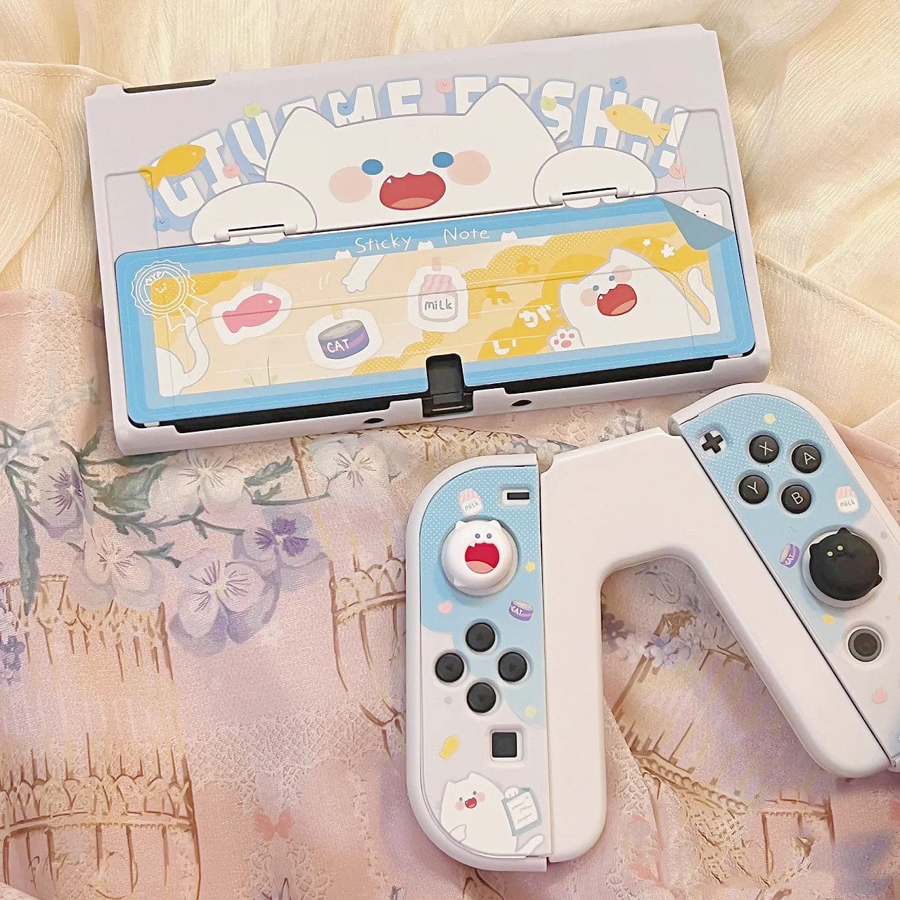 GeekShare BoBo Cat Protective Case for Switch OLED & Thump Grips