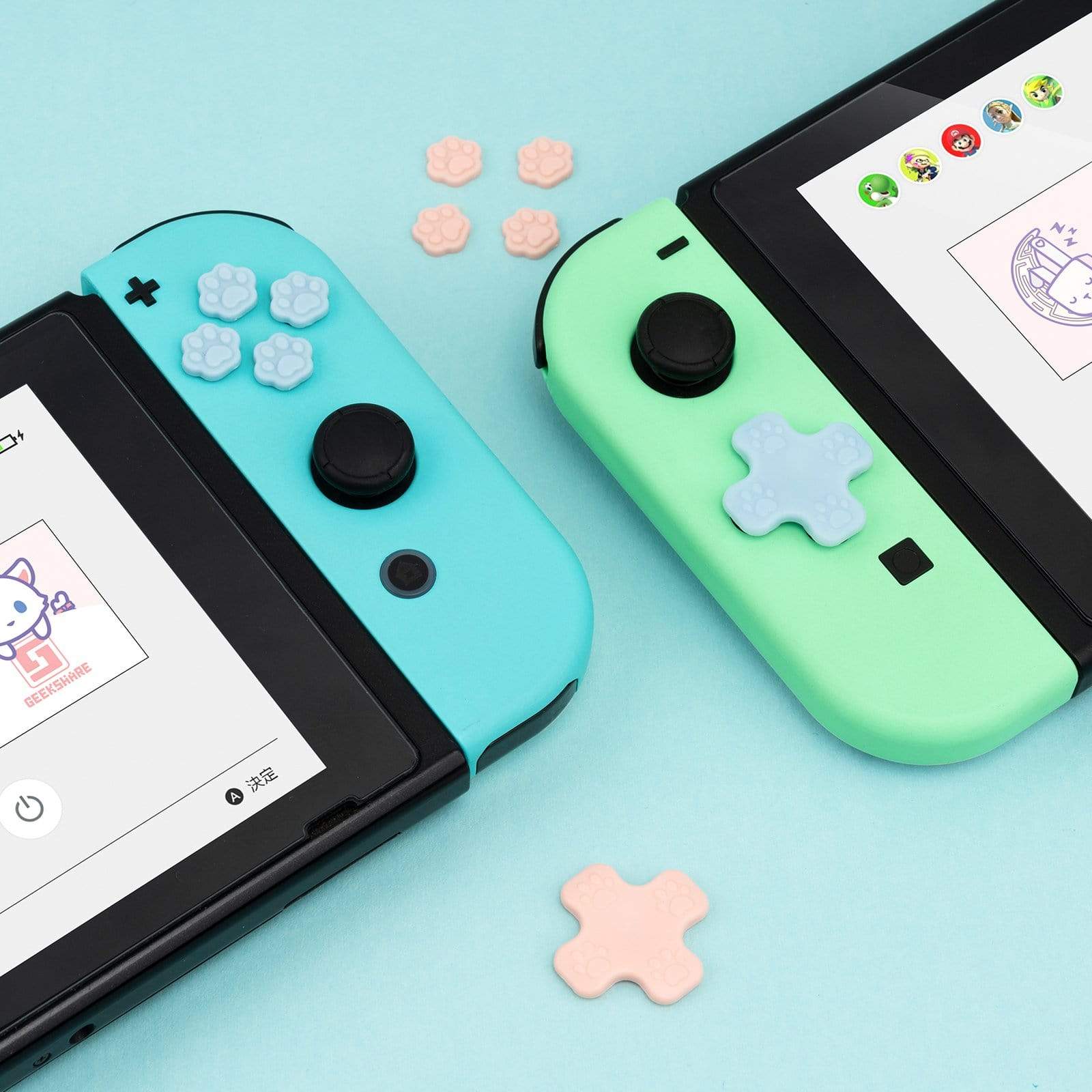 GeekShare Cat Paw Button Caps GeekShare Cat Paw Button Caps Compatible with Nintendo Switch