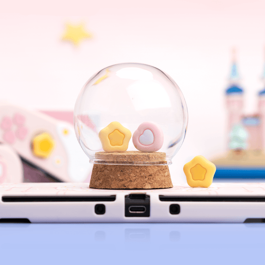 GeekShare Cream Heart Thumb Grips