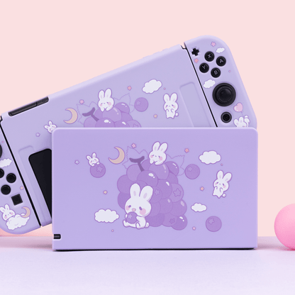 GeekShare Grape Bunny Protective Case GeekShare Protective Case for Switch, Soft TPU Slim Case Cover Compatible with Nintendo Switch Console and Joy-Con (Grape Bunny) 成功活跃