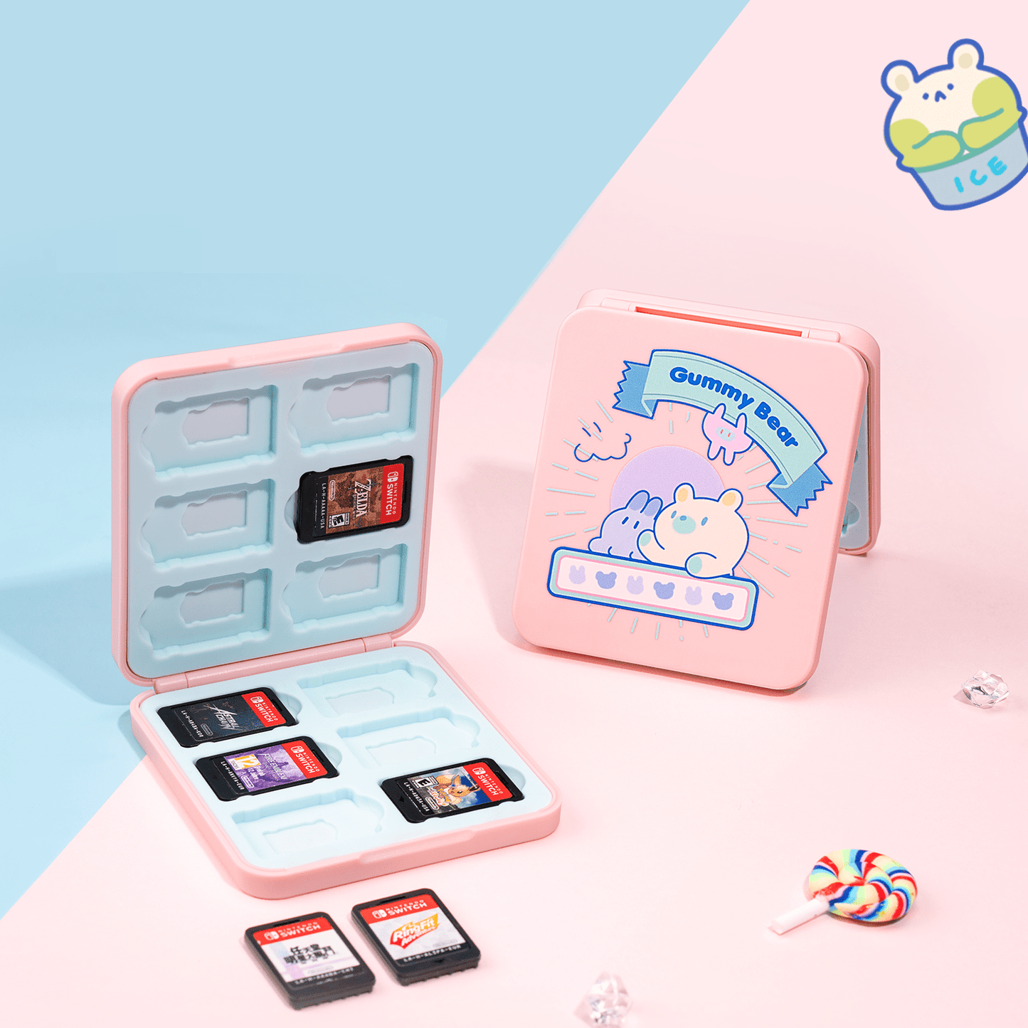 GeekShare Gummy Bear Switch Game Card Case
