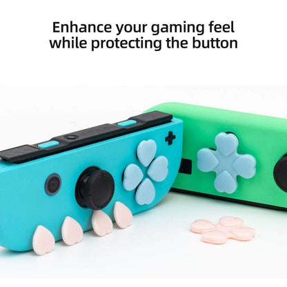 GeekShare Heart Button Caps GeekShare Heart Button Caps Compatible with Nintendo Switch Only,PC Joystick Cover,4PCS - Pink & Blue