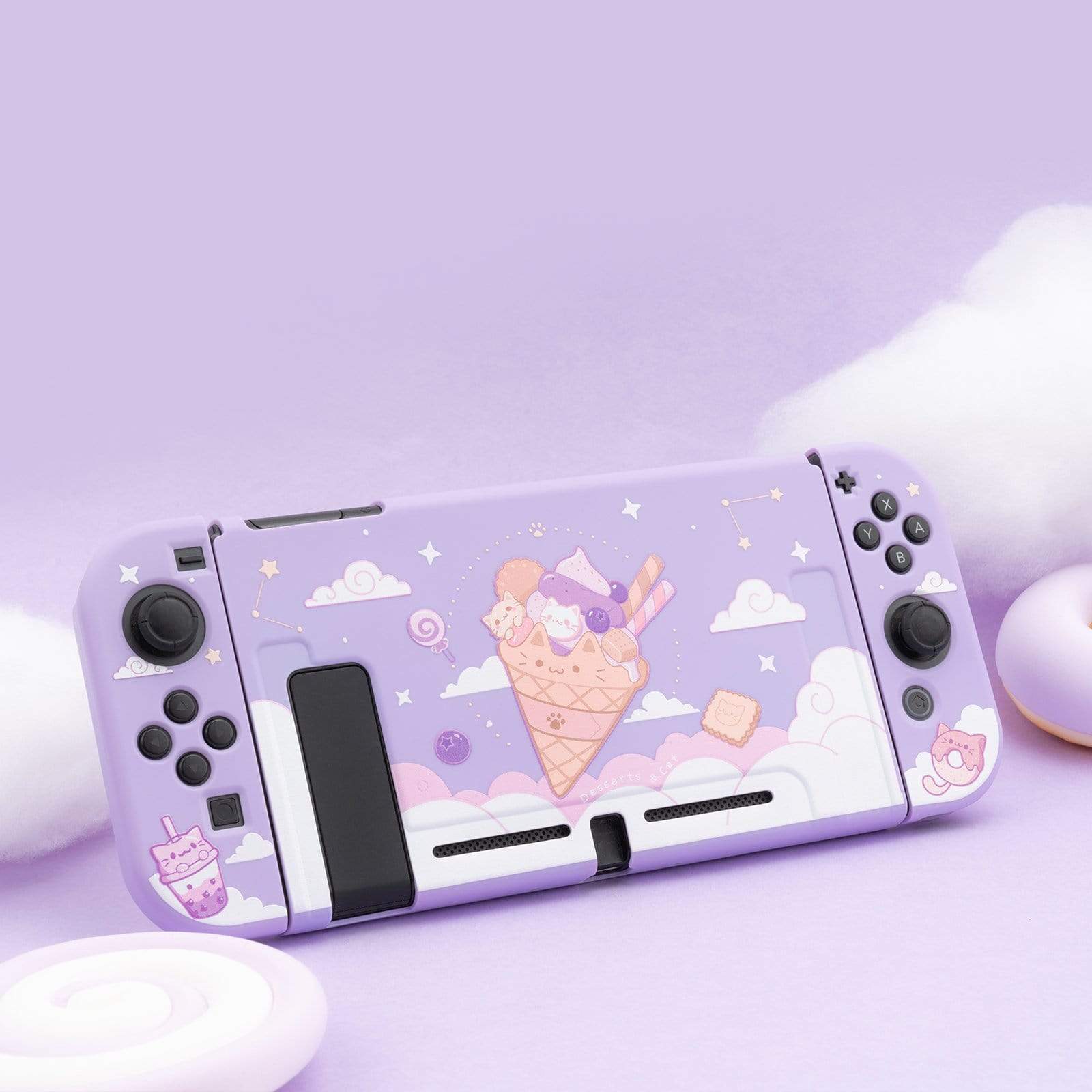 GeekShare Ice Cream Cat Protective Case GeekShare Ice Cream Cat Protective Case for Nintendo Switch