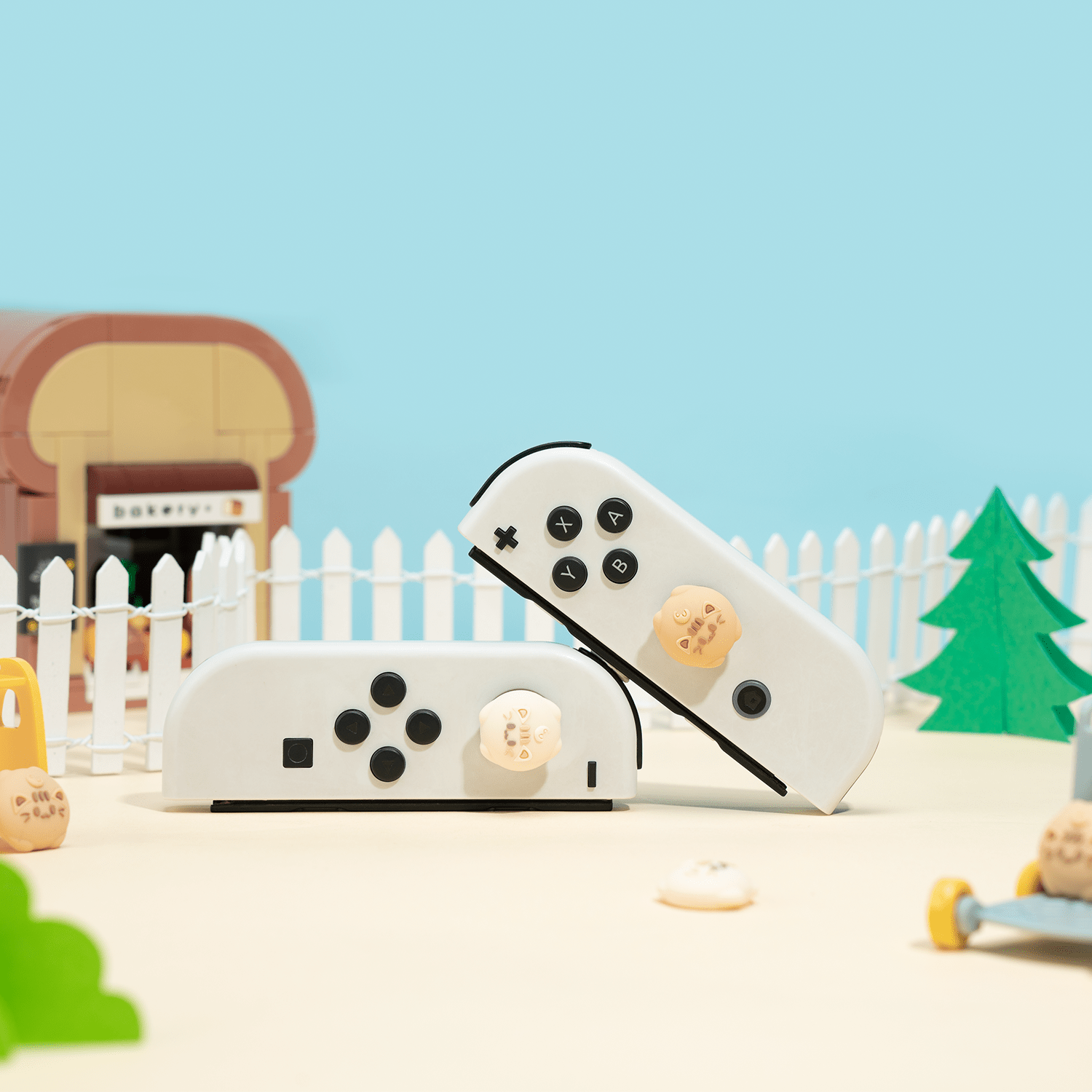 GeekShare Milk Tea Cat Thump Grips