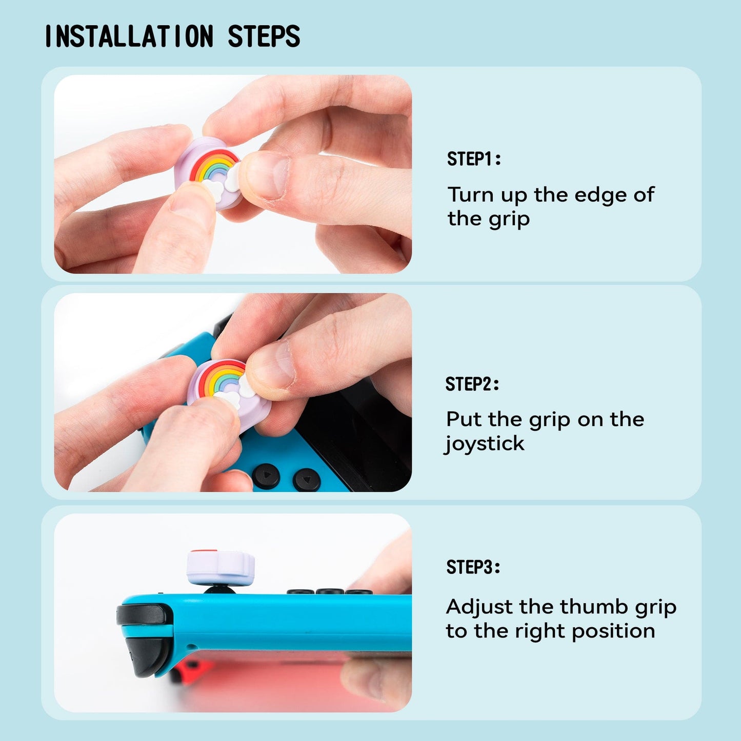 GeekShare Rainbow Thumb Grip Caps