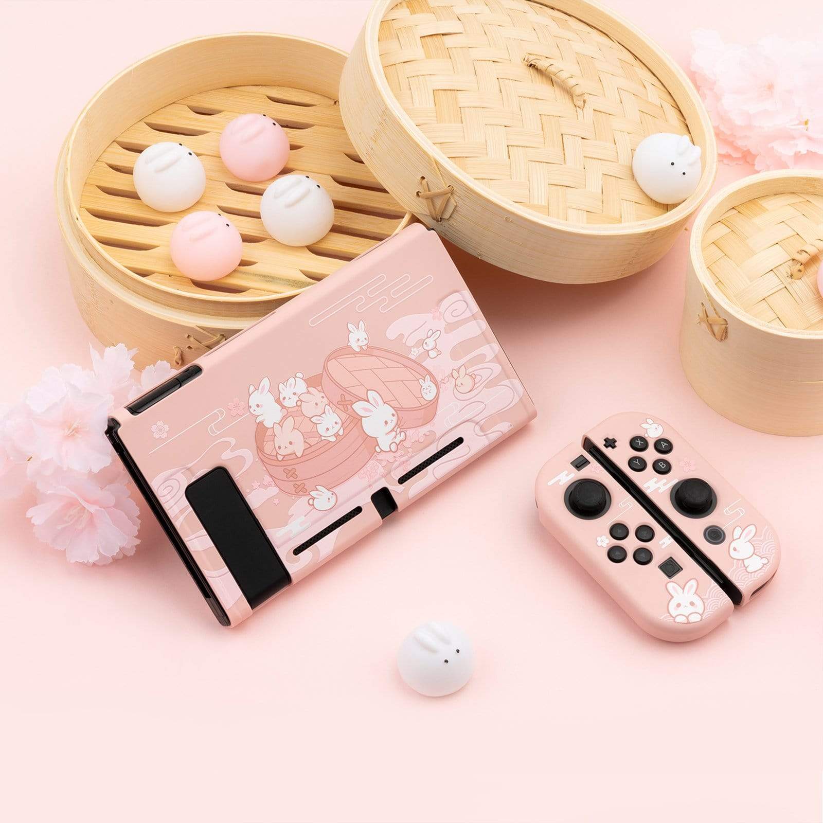 GeekShare Steamed Bun Rabbit Protective Case GeekShare Soft TPU Protective Case for Nintendo Switch -- Steamed Bun Rabbit