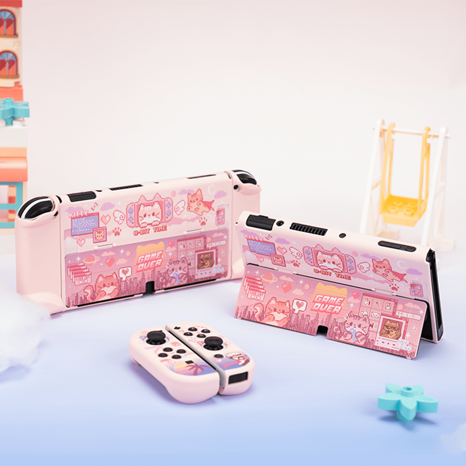 GeekShare Pixel cat Protective Case for Switch OLED