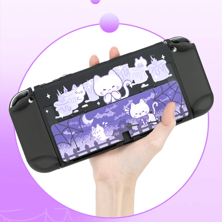 GeekShare Spooky Cat Protective Case for Switch OLED