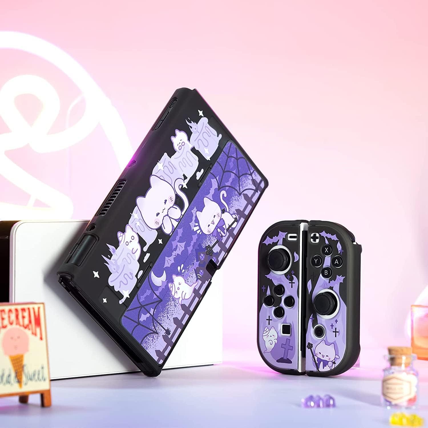 GeekShare Spooky Cat Protective Case for Switch OLED