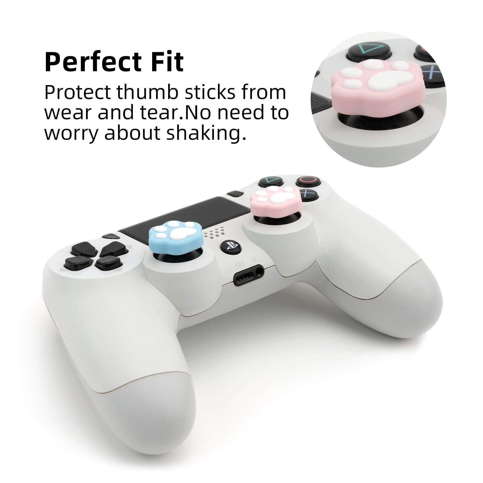 GeekShare Cat Paw Shape Thumb Grips-PS4/PS5 GeekShare Catclaw thumb grips compatible with switch pro/ps4/ps5