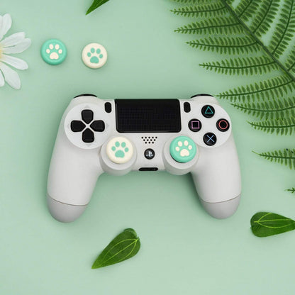 GeekShare Cat Paws Thumb Grip Caps for PS4/PS5 GeekShare Cat Paw Thumb Grip Caps for PS4/PS5 and Switch Pro- 4 PICS, Star Mist Blue