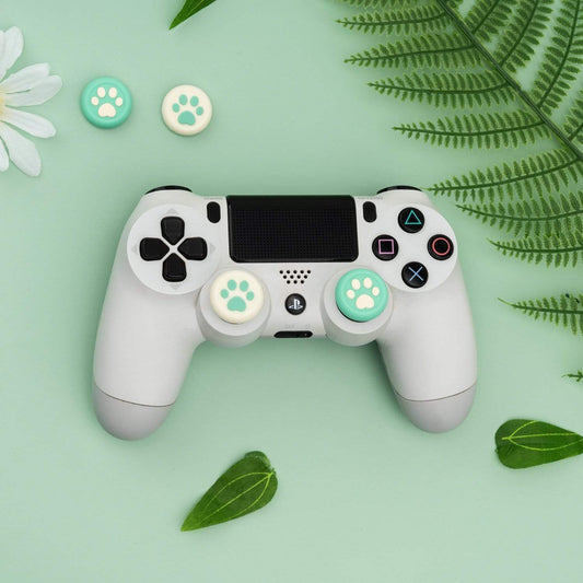 GeekShare Cat Paws Thumb Grip Caps for PS4/PS5 GeekShare Cat Paw Thumb Grip Caps for PS4/PS5 and Switch Pro- 4 PICS, Star Mist Blue