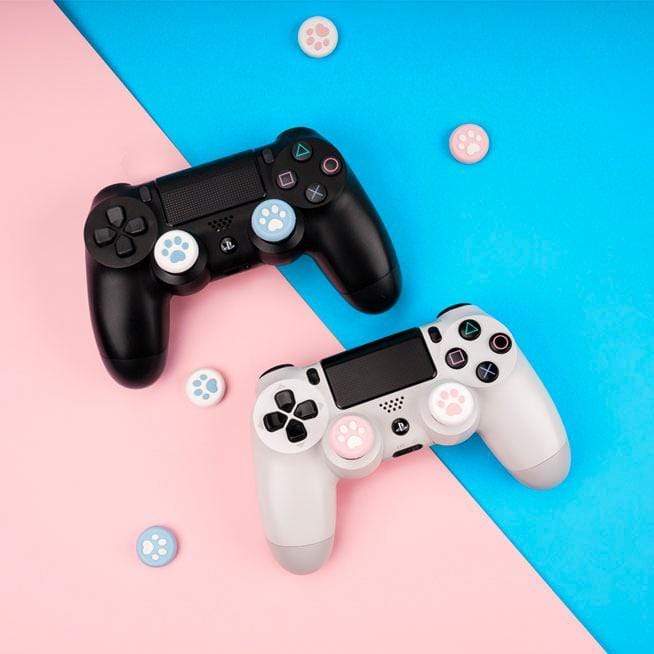GeekShare Cat Paws Thumb Grip Caps for PS4/PS5 GeekShare Cat Paw Thumb Grip Caps for PS4/PS5 and Switch Pro- 4 PICS, Star Mist Blue
