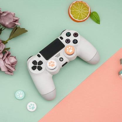 GeekShare Cat Paws Thumb Grip Caps for PS4/PS5 GeekShare Cat Paw Thumb Grip Caps for PS4/PS5 and Switch Pro- 4 PICS, Star Mist Blue