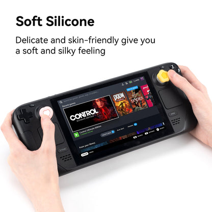 GeekShare Cream Heart Thumb Grip Caps for Steam Deck