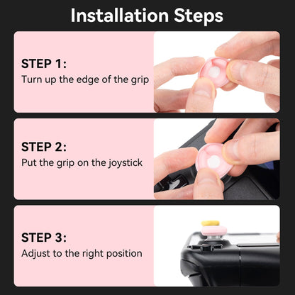 GeekShare Cream Heart Thumb Grip Caps for Steam Deck