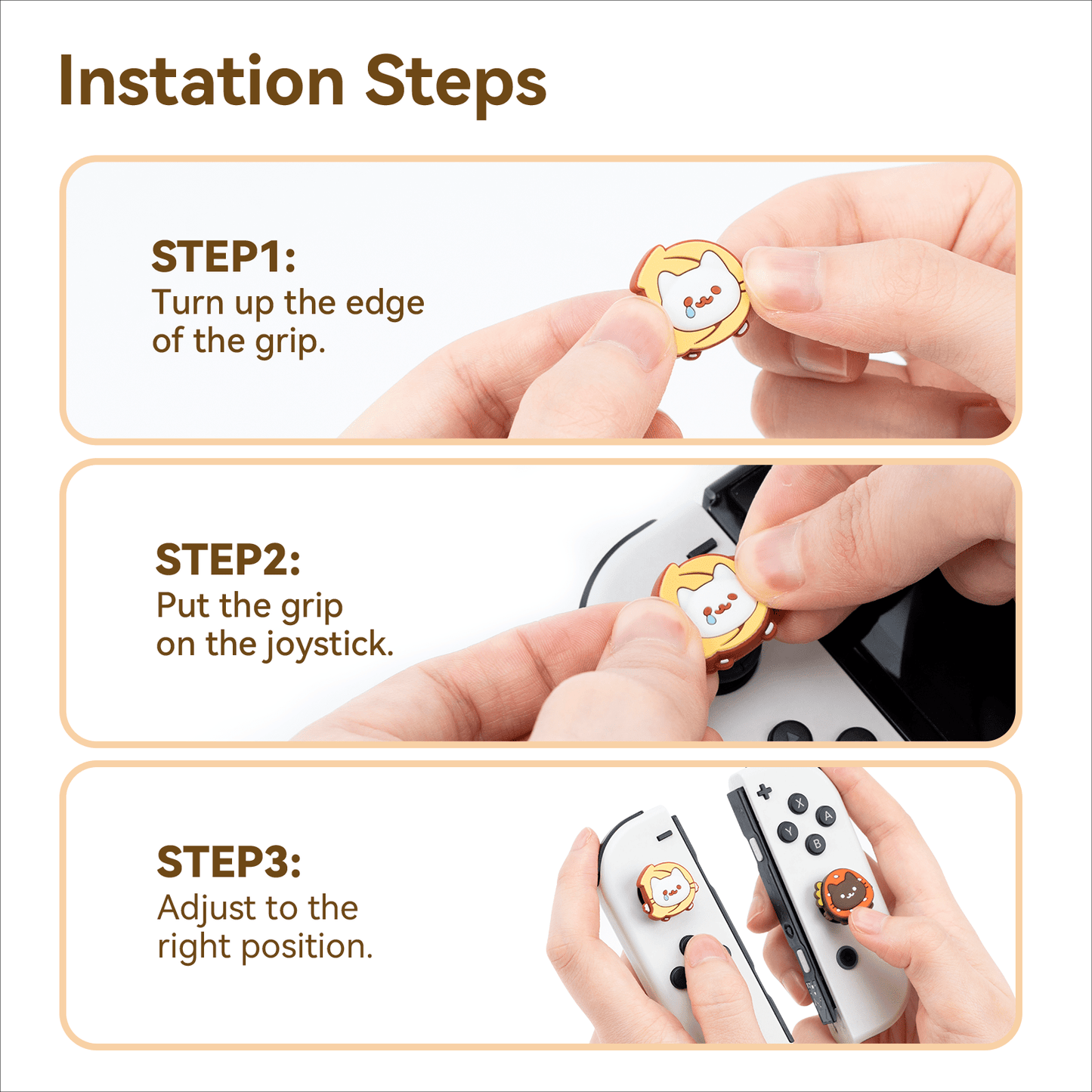 GeekShare Fruit Cat Thumb Grip Caps