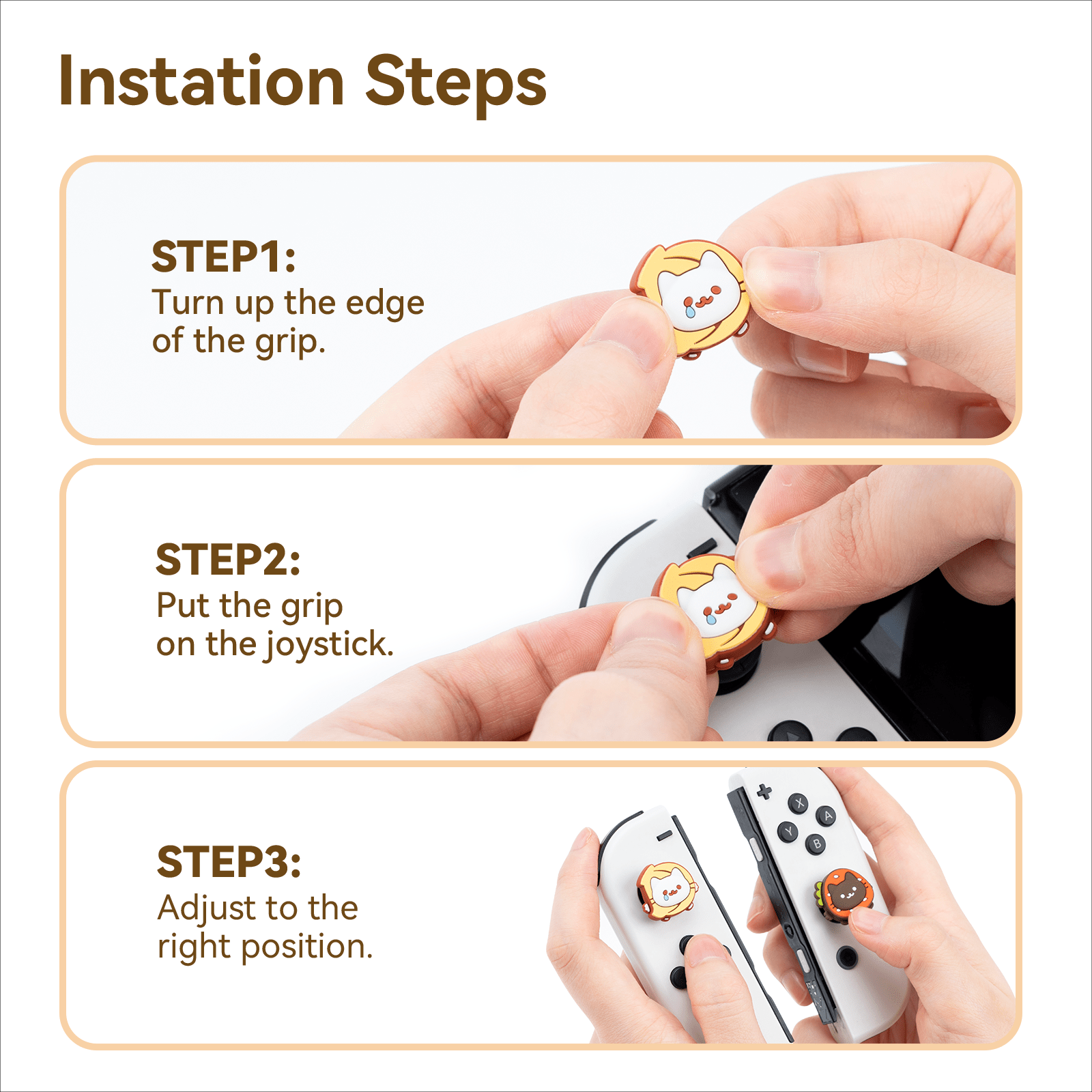 GeekShare Fruit Cat Thumb Grip Caps