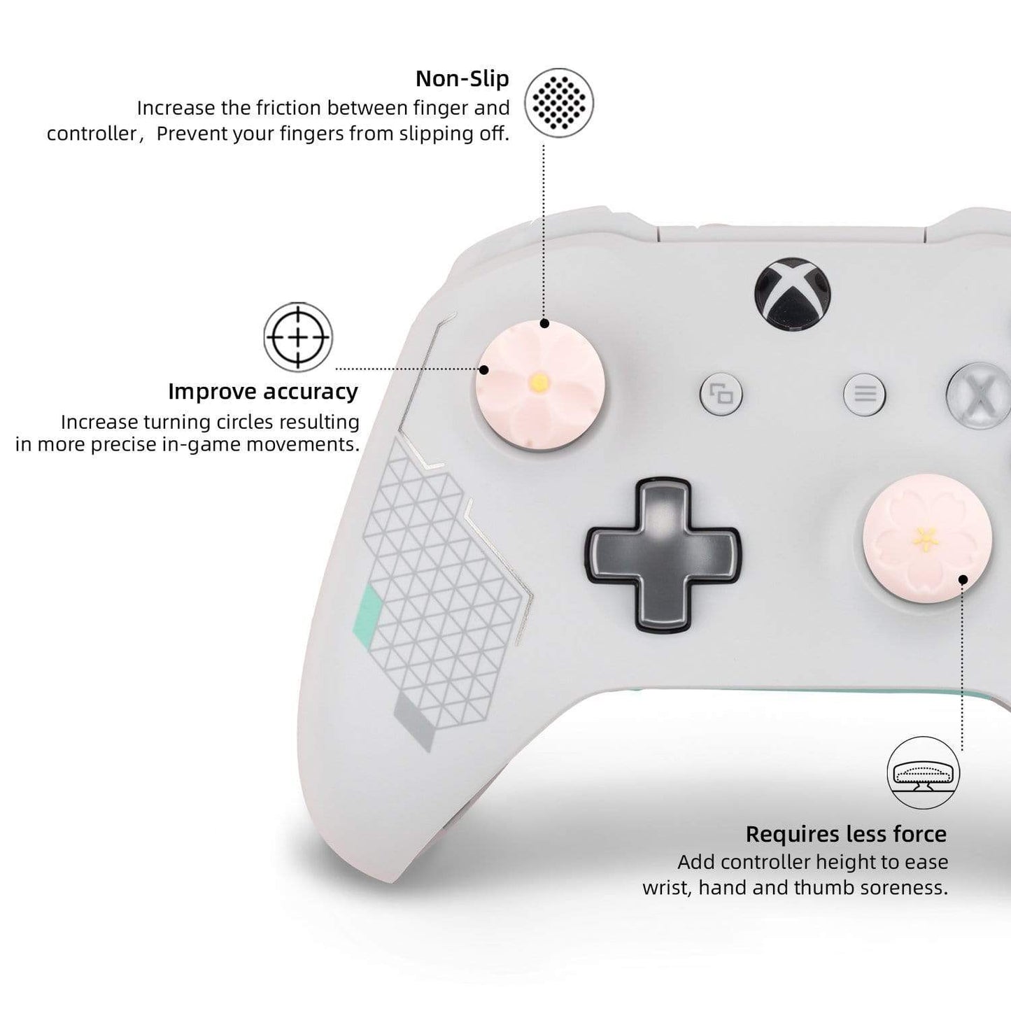 GeekShare New Sakura Thumb Grip Caps for Xbox One GeekShare Sakura Thumb Grip Caps for Xbox One Controller 4PCS